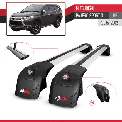Compatibile con Mitsubishi Pajero Sport 3 2016-2025 ACE-2 Barre Tetto Portapacchi Auto Barre Portatutto Grigo Alluminio 2 Barre