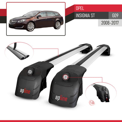 Compatibile con Opel Insignia (G09) ST 2009-2017 ACE-2 Barre Tetto Portapacchi Auto Barre Portatutto Grigo Alluminio 2 Barre