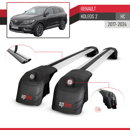 Compatibile con Renault Koleos 2 (HC) 2017-2024 ACE-2 Barre Tetto Portapacchi Auto Barre Portatutto Grigo Alluminio 2 Barre