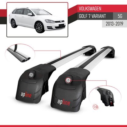 Compatibile con Volkswagen Golf 7 (5G) Variant 2013-2019 ACE-2 Barre Tetto Portapacchi Auto Barre Portatutto Grigo Alluminio 2 Barre