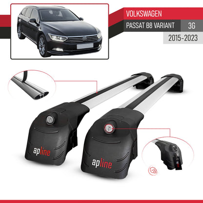 Compatibile con Volkswagen Passat B8 (3G) Variant 2015-2023 ACE-2 Barre Tetto Portapacchi Auto Barre Portatutto Grigo Alluminio 2 Barre