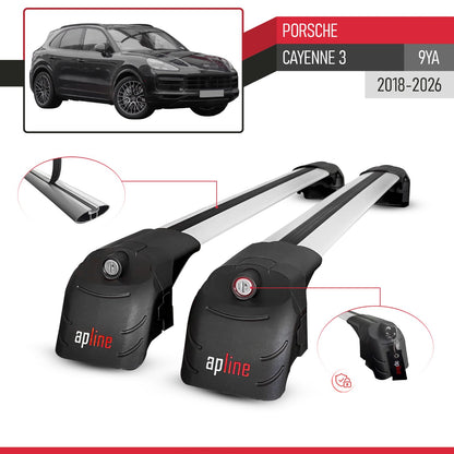 Compatibile con Porsche Cayenne 3 (9YA) 2018-2025 ACE-2 Barre Tetto Portapacchi Auto Barre Portatutto Grigo Alluminio 2 Barre