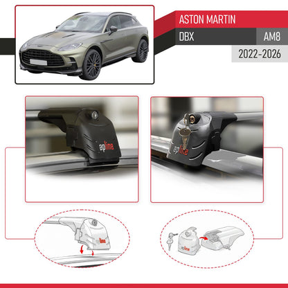 Compatibile con Aston Martin (DBX707) 2022-2025 ACE-2 Barre Tetto Portapacchi Auto Barre Portatutto Grigo Alluminio 2 Barre