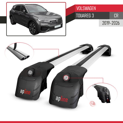 Compatibile con Volkswagen Touareg 3 (CR) 2019-2025 ACE-2 Barre Tetto Portapacchi Auto Barre Portatutto Grigo Alluminio 2 Barre