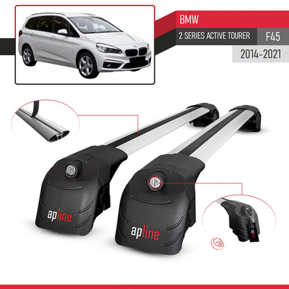 Compatibile con BMW Serie 2 (F45) Active Tourer 2014-2021 ACE-2 Barre Tetto Portapacchi Auto Barre Portatutto Grigo Alluminio 2 Barre