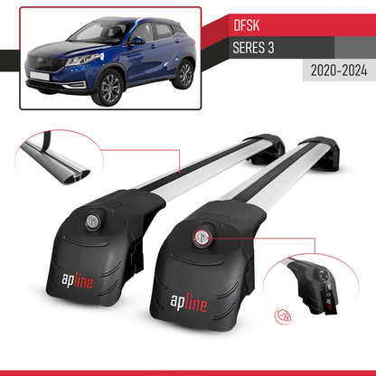 Compatibile con DFSK Glory/Seres 3 2020-2025 ACE-2 Barre Tetto Portapacchi Auto Barre Portatutto Grigo Alluminio 2 Barre