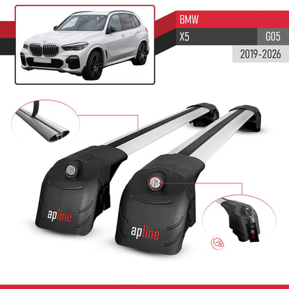 Compatibile con BMW X5 (G05) 2019-2025 ACE-2 Barre Tetto Portapacchi Auto Barre Portatutto Grigo Alluminio 2 Barre
