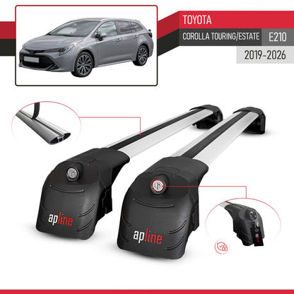 Compatibile con Toyota Corolla Touring (E210) 2019-2025 ACE-2 Barre Tetto Portapacchi Auto Barre Portatutto Grigo Alluminio 2 Barre