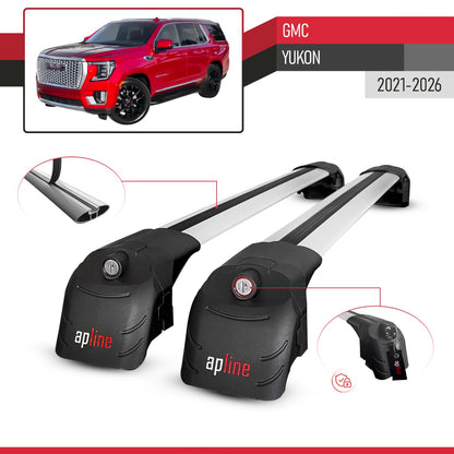 Compatibile con GMC Yukon 2021-2024 ACE-2 Barre Tetto Portapacchi Auto Barre Portatutto Grigo Alluminio 2 Barre