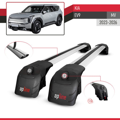 Compatibile con Kia E V9 2024-2025 ACE-2 Barre Tetto Portapacchi Auto Barre Portatutto Grigo Alluminio 2 Barre