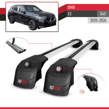 Compatibile con BMW X3 (G45) 2025 ACE-2 Barre Tetto Portapacchi Auto Barre Portatutto Grigo Alluminio 2 Barre