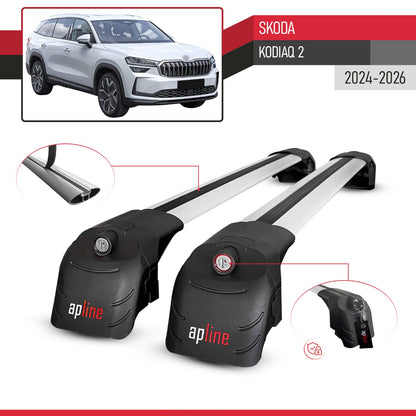 Compatibile con Skoda Kodiaq 2024-2025 ACE-2 Barre Tetto Portapacchi Auto Barre Portatutto Grigo Alluminio 2 Barre