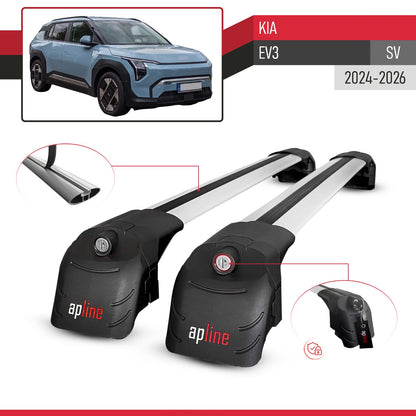 Compatibile con Kia EV3 2024-2025 ACE-2 Barre Tetto Portapacchi Auto Barre Portatutto Grigo Alluminio 2 Barre