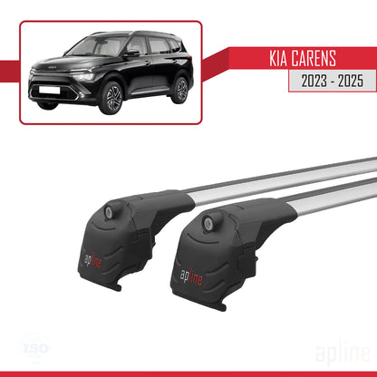 Compatible avec Kia Carens 2023-2025 ACE-2 Barres de Toit Railing Porte-Bagages de Voiture Gris Aluminium 2 Barres