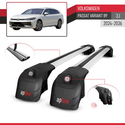 Compatibile con VW Passat B9 Variant 2024-2025 ACE-2 Barre Tetto Portapacchi Auto Barre Portatutto Grigo Alluminio 2 Barre