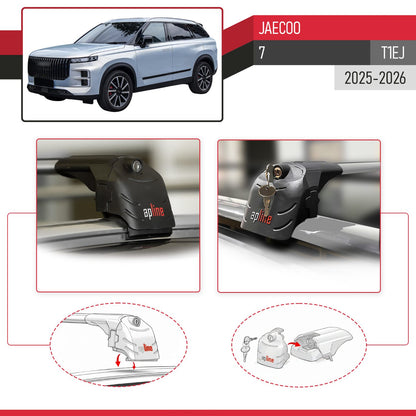 Compatibile con JAECOO 7 2025-2026 ACE-2 Barre Tetto Portapacchi Auto Barre Portatutto Grigo Alluminio 2 Barre