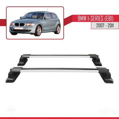 Compatibile con BMW Serie 1 (E81) 2007-2011 Barre portatutto ACE-3 Portapacchi per auto in alluminio grigio 2 barre