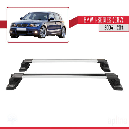 Compatibile con BMW Serie 1 (E87) 2004-2011 Barre portatutto ACE-3 Portapacchi per auto in alluminio grigio 2 barre