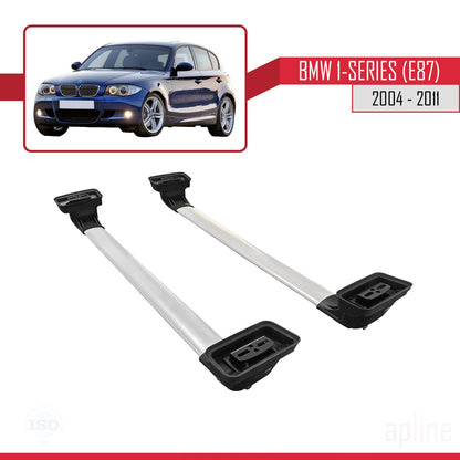 Compatibile con BMW Serie 1 (E87) 2004-2011 Barre portatutto ACE-3 Portapacchi per auto in alluminio grigio 2 barre