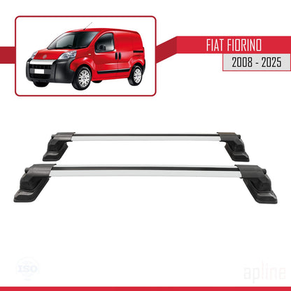 Compatible avec Fiat Fiorino 2008-2025 ACE-3 Barres de Toit Railing Porte-Bagages de Voiture Gris Aluminium 2 Barres