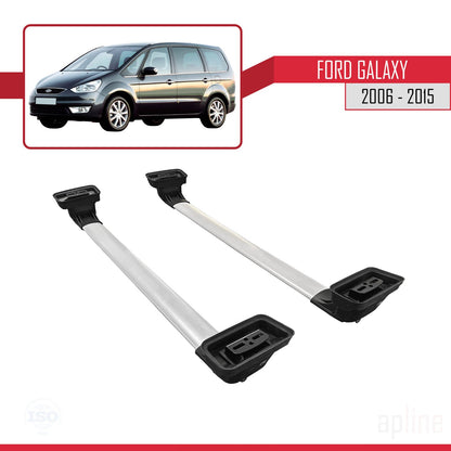 Compatibile con Ford Galaxy (MK3) 2006-2015 ACE-3 Barre portatutto per auto Portapacchi in alluminio grigio 2 barre