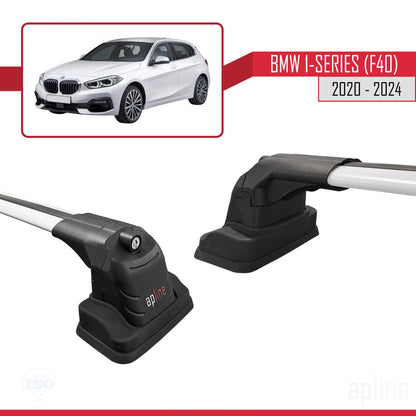 Compatibile con BMW Serie 1 (F40) 2020-2024 ACE-3 Barre portatutto per auto Portapacchi in alluminio grigio 2 barre