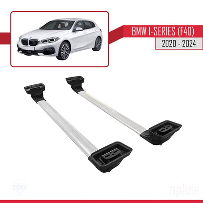 Compatibile con BMW Serie 1 (F40) 2020-2024 ACE-3 Barre portatutto per auto Portapacchi in alluminio grigio 2 barre