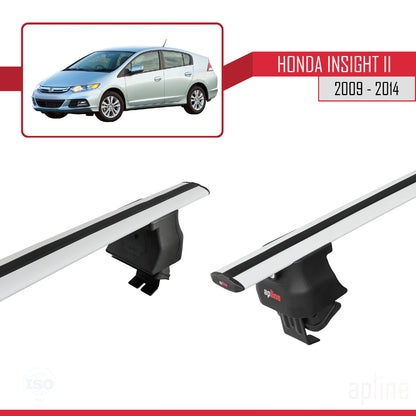 Compatibile con Honda Insight 2 (ZE2) 2009-2014 ACE-4 Barre portatutto per auto Portapacchi in alluminio grigio 2 barre