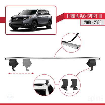 Compatibile con Honda Passport 3 (YF7/8) 2019-2025 ACE-4 Barre portatutto per auto Portapacchi in alluminio grigio 2 barre