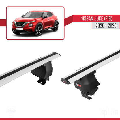 Compatible avec Nissan Juke 2 (F16) 2020-2025 ACE-4 Barres de Toit Railing Porte-Bagages de Voiture Gris Aluminium 2 Barres