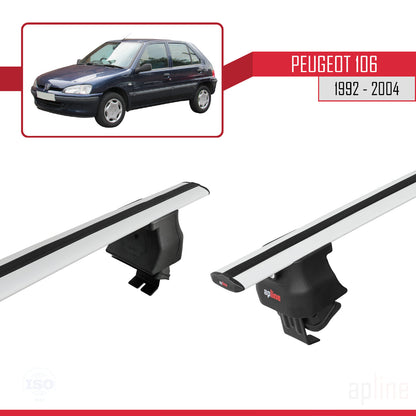 Compatible avec Peugeot 106 1992-2004 ACE-4 Barres de Toit Railing Porte-Bagages de Voiture Gris Aluminium 2 Barres