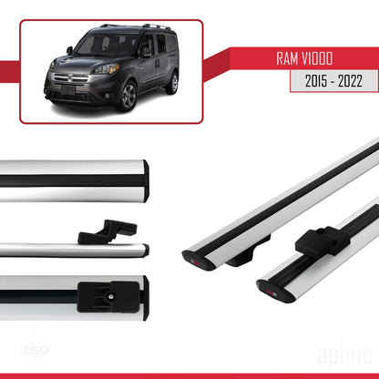 Compatible avec Ram V1000 2015-2022 BASIC Model Barres de Toit Railing Porte-Bagages de Voiture Gris Aluminium 2 Barres