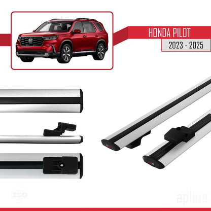 Compatibile con Honda Pilot 2023-2025 modello BASIC Barre portatutto per auto Portapacchi in alluminio grigio 2 barre