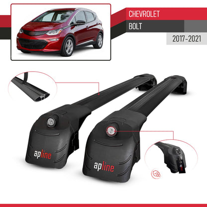 Compatibile con Chevrolet Bolt 2017-2021 ACE-2 Barre Tetto Portapacchi Auto Barre Portatutto Nero Alluminio 2 Barre