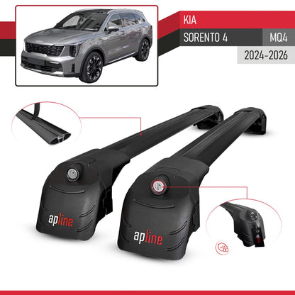 Compatibile con Kia Sorento 4 (MQ4) 2021-2025 ACE-2 Barre Tetto Portapacchi Auto Barre Portatutto Nero Alluminio 2 Barre