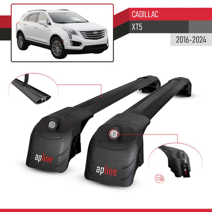Compatibile con Cadillac XT5 2017-2024 ACE-2 Barre Tetto Portapacchi Auto Barre Portatutto Nero Alluminio 2 Barre