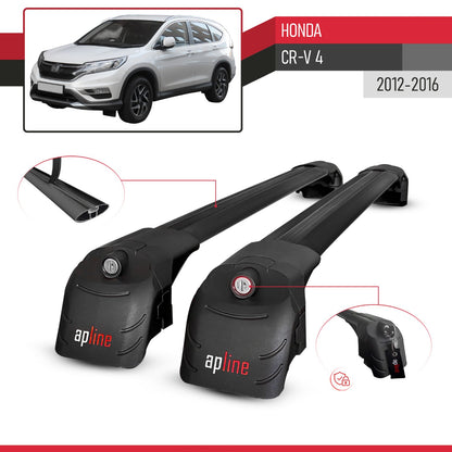 Compatibile con Honda CR-V 4 2012-2016 ACE-2 Barre Tetto Portapacchi Auto Barre Portatutto Nero Alluminio 2 Barre