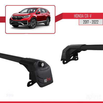 Compatibile con Honda CR-V 5 2017-2022 ACE-2 Barre portatutto per auto Portapacchi in alluminio nero 2 barre