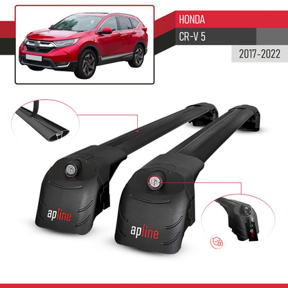Compatibile con Honda CR-V 5 2017-2022 ACE-2 Barre Tetto Portapacchi Auto Barre Portatutto Nero Alluminio 2 Barre