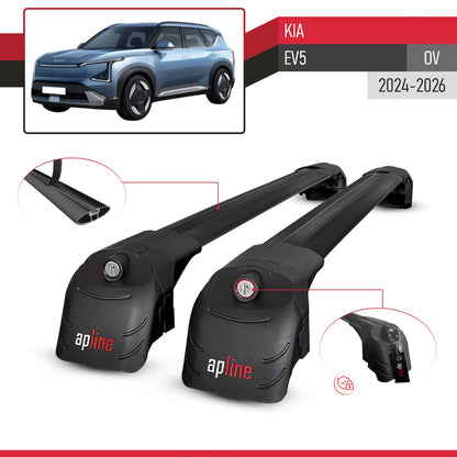 Compatibile con Kia EV5 2024-2025 ACE-2 Barre Tetto Portapacchi Auto Barre Portatutto Nero Alluminio 2 Barre