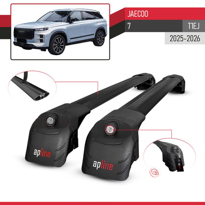 Compatibile con JAECOO 7 2025-2026 ACE-2 Barre Tetto Portapacchi Auto Barre Portatutto Nero Alluminio 2 Barre