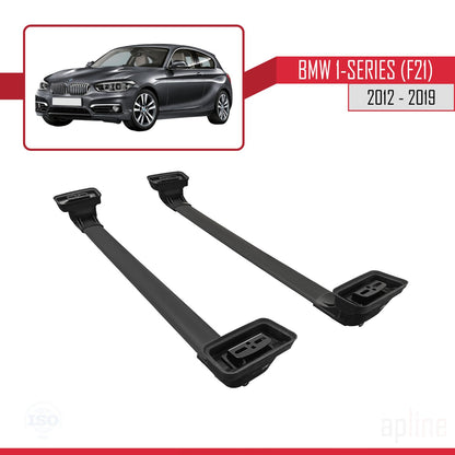Compatibile con BMW Serie 1 (F21) 2012-2019 Barre portatutto ACE-3 in alluminio nero, 2 barre