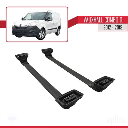 Compatibile con Vauxhall Combo D 2012-2018 ACE-3 Barre Tetto Portapacchi Auto Barre Portatutto Nero Alluminio 2 Barre