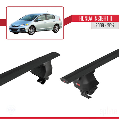 Compatibile con Honda Insight 2 (ZE2) 2009-2014 Barre portatutto ACE-4 Barre portatutto per auto in alluminio nero 2 barre