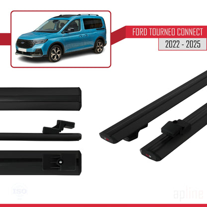 Compatibile con Ford Transit/Tourneo Connect 3 2022-2025 modello BASIC Barre portatutto per auto Portapacchi in alluminio nero 2 barre