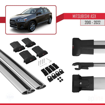 Compatibile con Mitsubishi ASX (GA) 2010-2022 FLY Model Barre Tetto Portapacchi Auto Barre Portatutto Grigo Alluminio 2 Barre