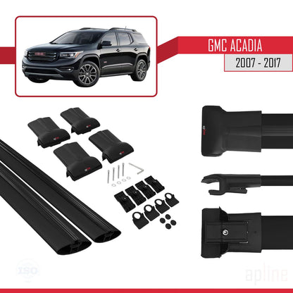 Compatibile con GMC Acadia 2007-2017 modello FLY Barre portatutto per auto Portapacchi in alluminio nero 2 barre
