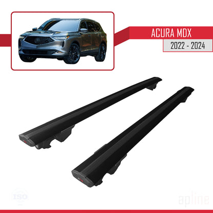 Compatible avec Jaguar XF Sportbrake 2015-2024 HOOK Model Barres de Toit Railing Porte-Bagages de Voiture Noir Aluminium 2 Barres