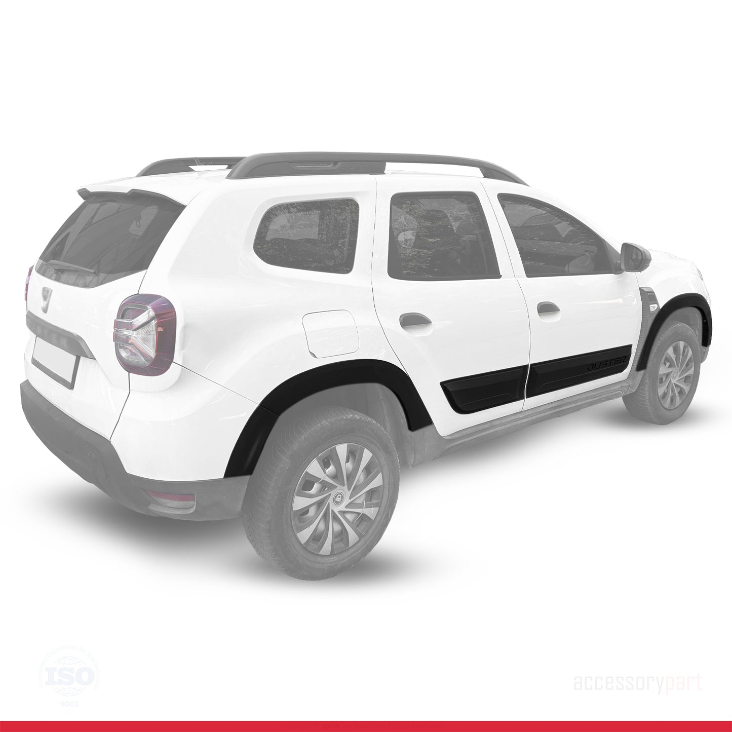 Compatibile con Dacia Duster 2018-2024 Passaruota Protezione per paraurti Parafanghi e protezione veicolo Strisce di Protezione per laterale Protezione veicolo carrozzeria Kit NERO