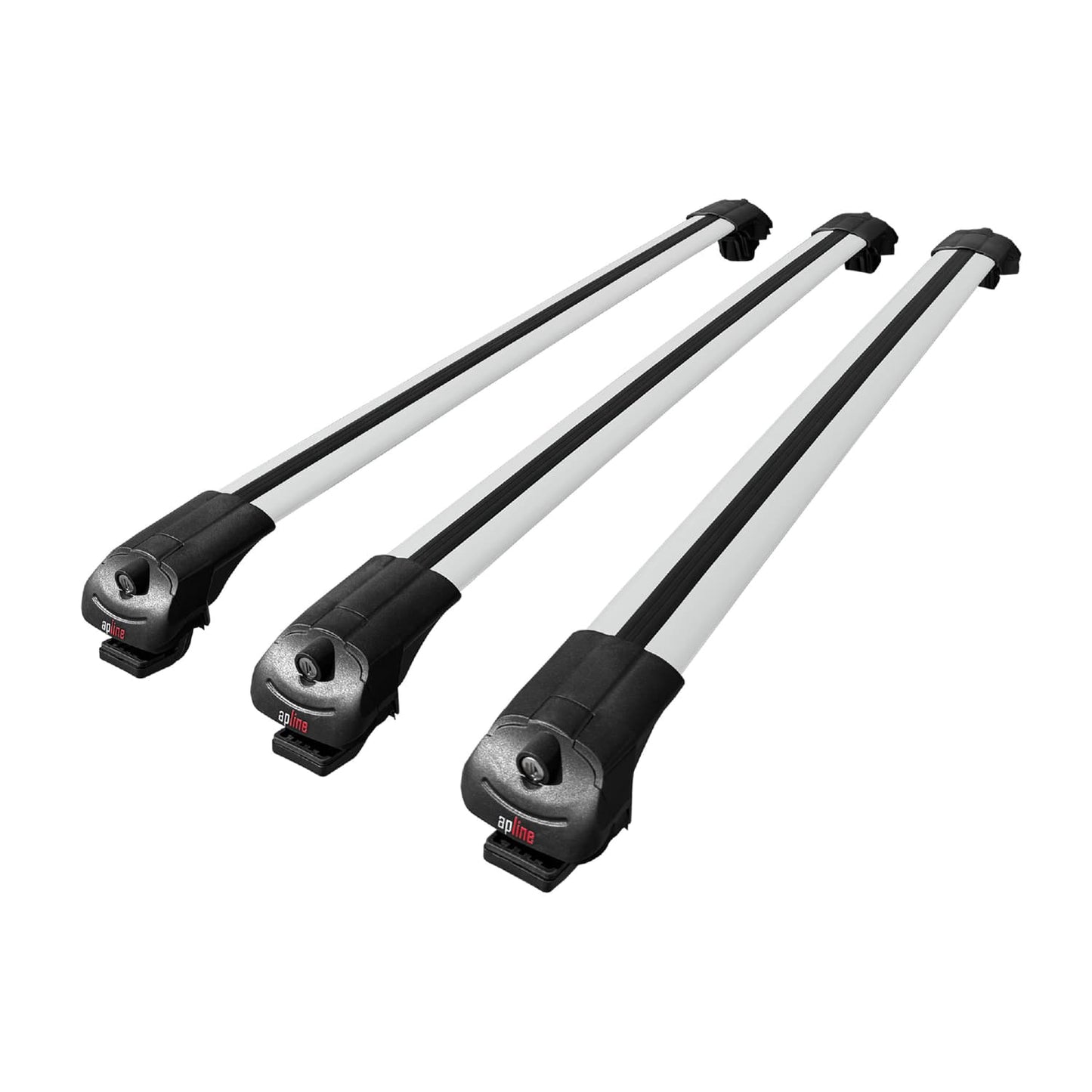 Compatible with Jeep Cherokee 5 (KL) 2014-2023 ACE-1 Car Roof Rack Cross Bar Grey Aluminium 3 Bars